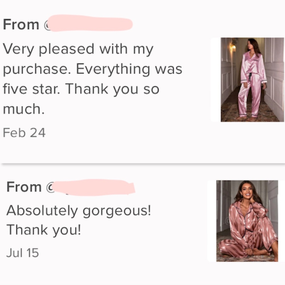 Satin Pink Stripes 2 Piece Pajamas Set - Picture 10 of 12